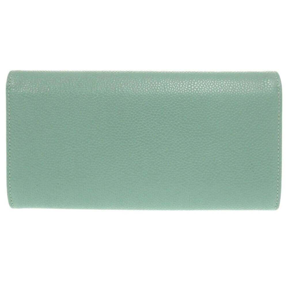 CHANEL Authentic Green Caviar Leather Logo Wallet - Picture 3 of 9